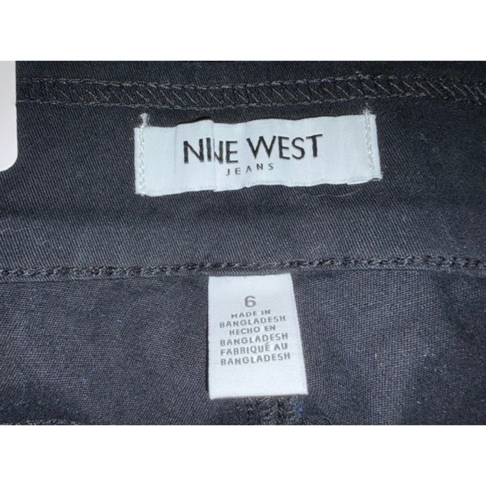 Nine West Heidi Pull On Skinny Jeans Black Stretch Pants Womens 6 NEW T56-40 - Picture 6 of 7
